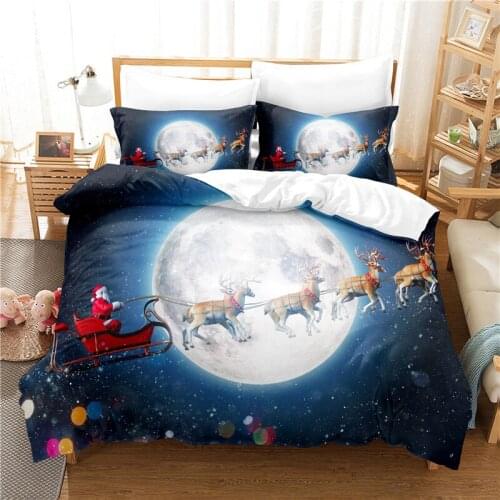 Christmas Moon Bedding Set For Bedroom Soft Bedspreads For Bed Home Comefortable Duvet Cover Quilt Cover And Pillowcase