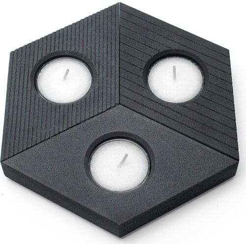 Square concrete candle holder silicone mold home wedding decoration cement candlestick gypsum handicraft manual mold