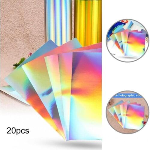 Lightweight 20pcs Good DIY Craft Vinyl Sticker Paper Multi-color Craft Decals Eco-friendly for School