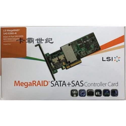LSI MegaRAID sas 9260-4i raid array card original authentic, spike kill warranty for one year