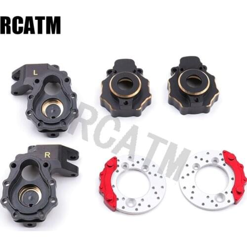 Metal Brass Steering Cup Cover Brake Disc for 1/10 RC Crawler Car Traxxas TRX4 G500 TRX6 G63 Bronco