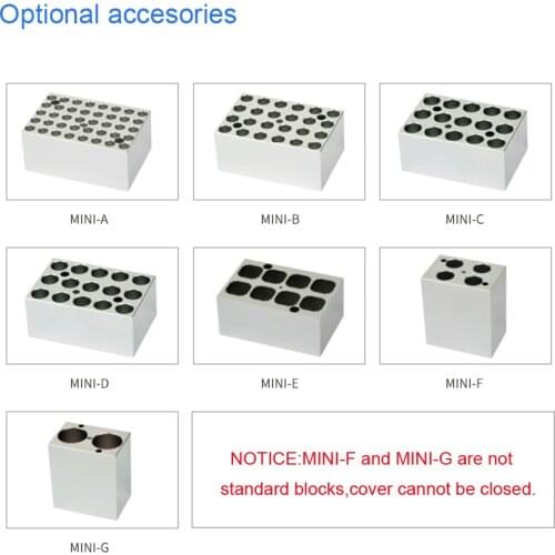 MINIB-100 Lab Mini Dry Bath model for A B C D E F G