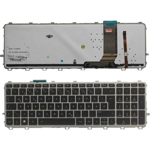 German Laptop keyboards for HP envy 15-J 15T-J 15Z-J 15-J000 15t-j000 15z-j000 15-j151sr GR silver frame with backlight keyboard