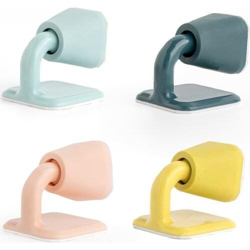 Newest ABS Silicone Suction Type Silent Door Stopper Holder Catch Floor Fitting For Home Bedroom Toilet Hardware Wall Protectors
