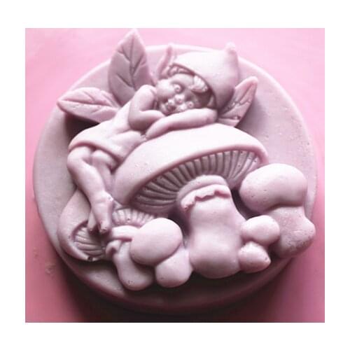 New Mushroom angel Craft Art Silicone Soap mold Craft Molds DIY Handmade soap molds