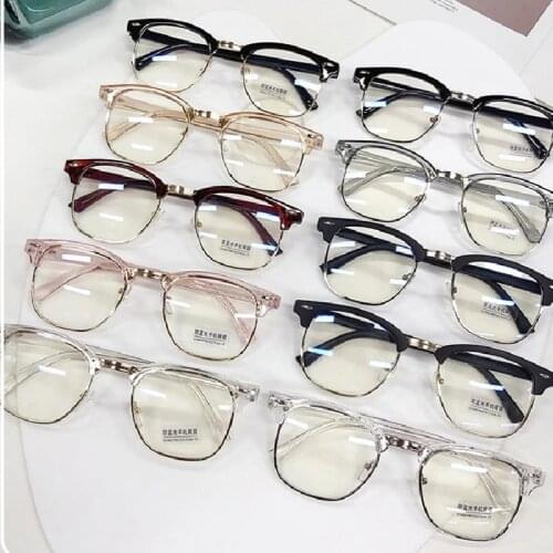 Women Anti Blue Rays Glasses Men Square Computer Eyeglasses Frame Protection Blue Light Blocking Unisex Working Eyewear 2020