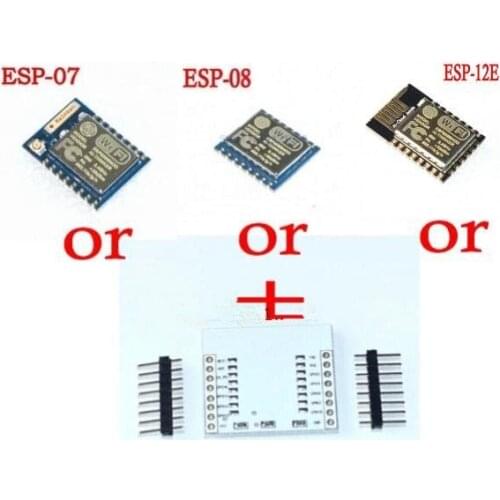 Serial WIFI ESP8266 module + adapter plate Full IO port leads (you can choose the ESP - 07, the ESP - 08, ESP - 12E)