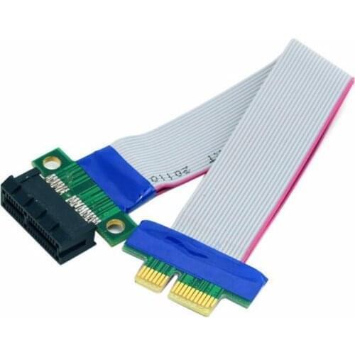 PCI Expres x1 PCI E Riser Card Extender Extension Ribbon Flex Relocate Cable