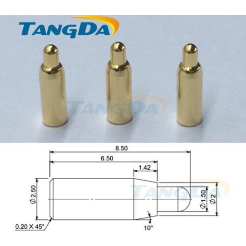Tangda pogopin 2.5*8.5 mm Connectors Conductive spring needle Thimble Flashlight Gold-plated (Can be customized)