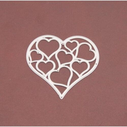 Heart DIY Metal Embossed Cutting Die Carbon Steel Paper Cut Card Template Favorite Metal Stamps for Card Making Card Making Dies