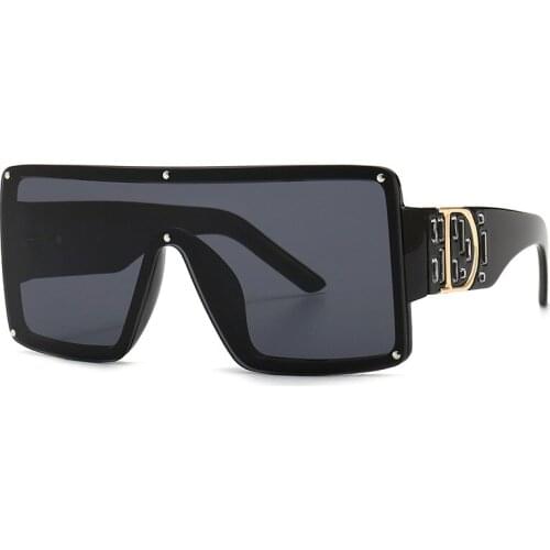 TEENYOUN 2020 New Style D Word Diamond Sunglasses Modern Cool Sun Glasses Cross Border One-piece Sheet Eyewaer UV400