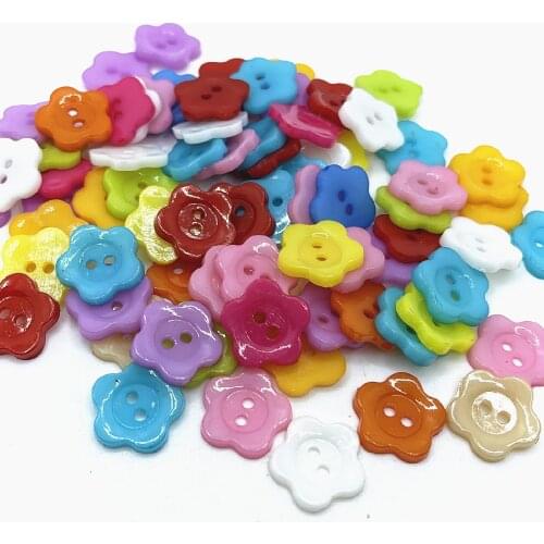 Suoja 50pcs/lot plastic button sunflower DIY Appliques/sewing 2 holes 17mm