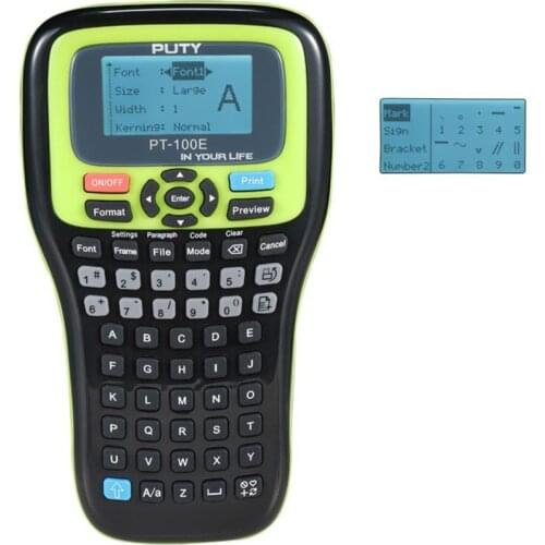 Puty thermal transfer for heatshrink tube and label cassettes 12mm printer PT-100E with multiple templates