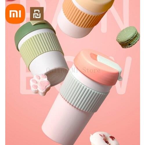 Xiaomi KKF Rainbow Cups Stainless Steel Vacuum Thermos Bottle 360 Leak Proof Coffee Thermos Cup Lightweight Portable Office Mug