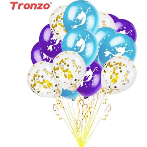 Tronzo 10pcs/15pcs Unicorn Balloon Confetti Balloons For Mermaid Party Brithday Party Kids Favor Unicorn Party Latex Balloons