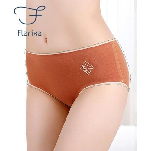 Flarixa 3Pcs Womens Seamless Panties Pure Cotton Large size Breathable Antibacterial Briefs Sexy Lingerie Girl Shorts Underwear