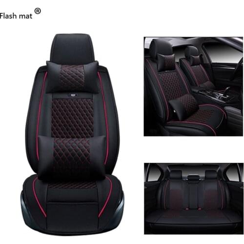 Flash mat Universal Leather Car Seat Covers fit 98% car model for Toyota Lada Renault Kia Volkswage 5 seat covers accessories