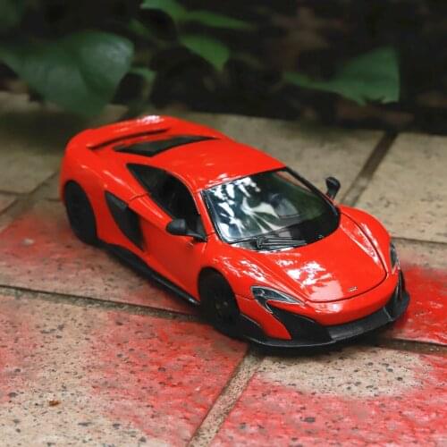 WELLY 1:24 MCLAREN 675LT Alloy Luxury Vehicle Diecast Pull Back Cars Model Toy Collection