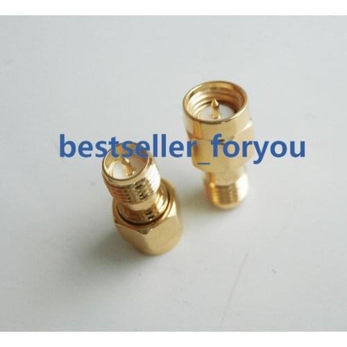 1X SMA Male Plug To RP-SMA Female Both Male Center Straight RF Adapter