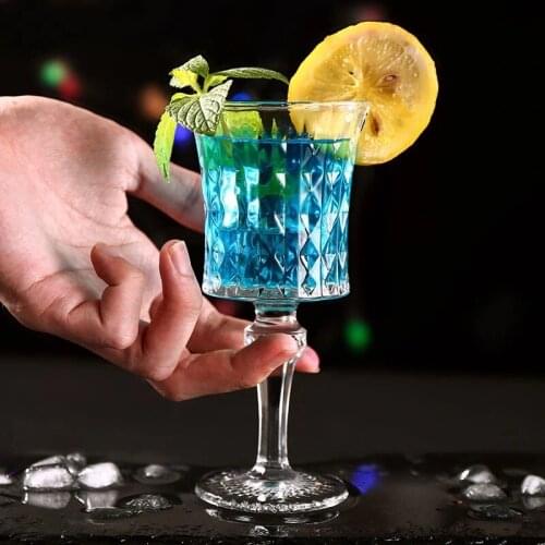 2pcs European style crystal glass vintage engraving luxury goblet diamond champagne glass bar party hotel home wine set