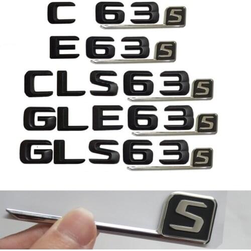 3D Matte Black Letters Trunk Badge Emblem Emblems Badges for Mercedes Benz AMG C63s E63s S63s CLS63s GLE63s GLS63s S 4MATIC CDI