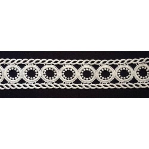 4.2cm polyester water soluble exquisite embroidery geometry motif lace trim, XERY0608G