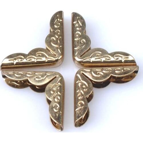 40pcs Rose Gold metal Book Scrapbooking Album Menu Folder Corner Protectors Corner For Photo Album DIY 20x20x3.5mm cp1578