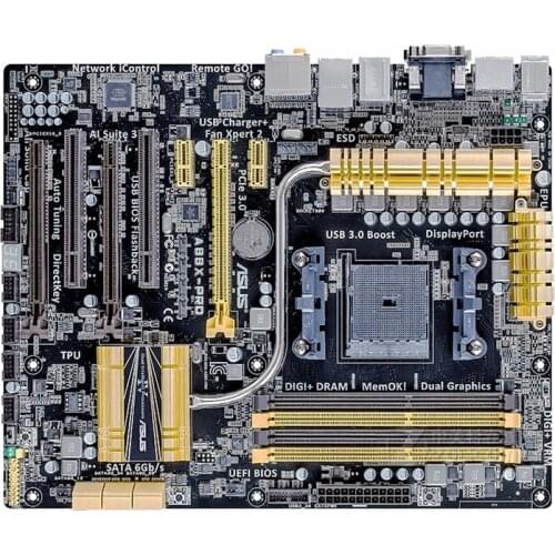 ASUS A88X-PRO Desktop motherborad Socket FM2/FM2+ SATA III DDR3 64GB A88X ATX Used PC mainboard