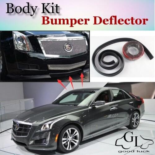 Bumper Lip Deflector Lips For Cadillac CTS CTS-V 2002~2015 Front Spoiler Skirt For TopGear Fans Tuning / Body Kit / Strip