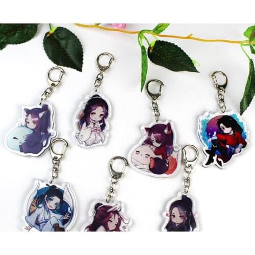 Chinese Comics "Tian Guan Ci Fu" Keychain Anime Acrylic Pendant Student Schoolbag Decoration Hanging Ornaments Cartoon Gifts