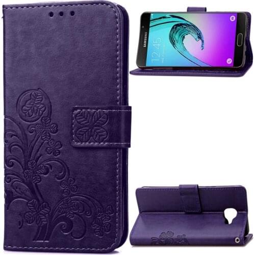 Case for Samsung Galaxy A5 2016/G530/G360 Flip Stand PU Leather Strap Phone Case Four Leaf Clover Wallet Cover Pouch Bag