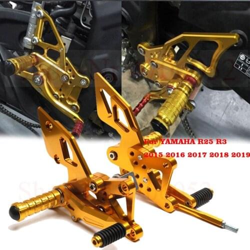 CNC Adjustable Rear Set Rearsets Footrest Foot Rest For YAMAHA R25 R3 2015 2016 2017 2018 2019