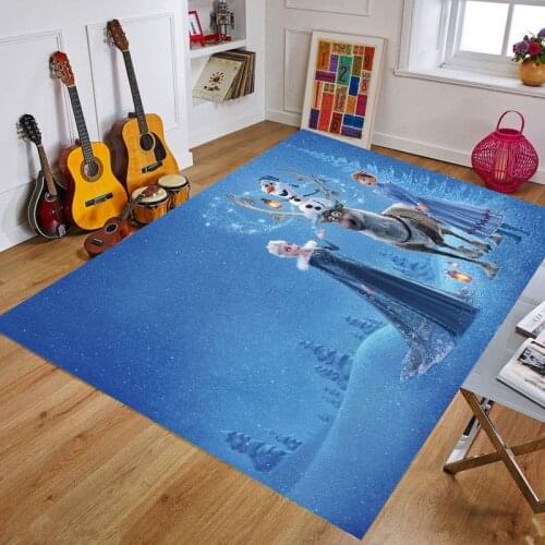 Infant Cartoon Frozen Baby Play Mat Thickening Eco-friendly Children Playmat Cartoon Non-slip Carpet Living Room Mat Doormat