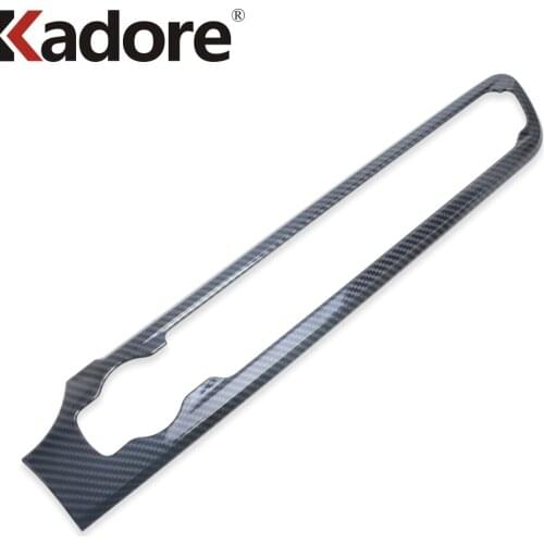 For Kia SELTOS 2019 2020 Carbon Fiber Center Air Vent Cover Trim AC Outlet panel Frame Trim Sticker Car Interior Accessories LHD