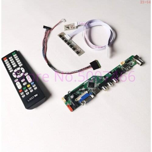 For LTN156AT05-H01/H02/H07/C02 1366*768 LVDS 40Pin WLED 15.6" TV panel controller drive board VGA+AV+USB+RF notebook PC kit