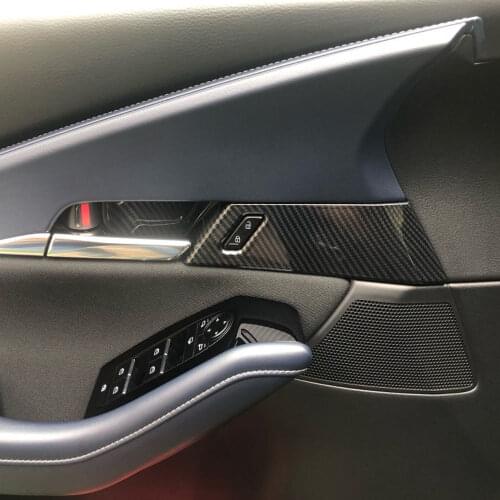 For Mazda CX-30 CX30 2020 2021 Interior Decoration Accessories Car Inner Door Handle Cover Door Bowl Frame Trim Sticker Styling