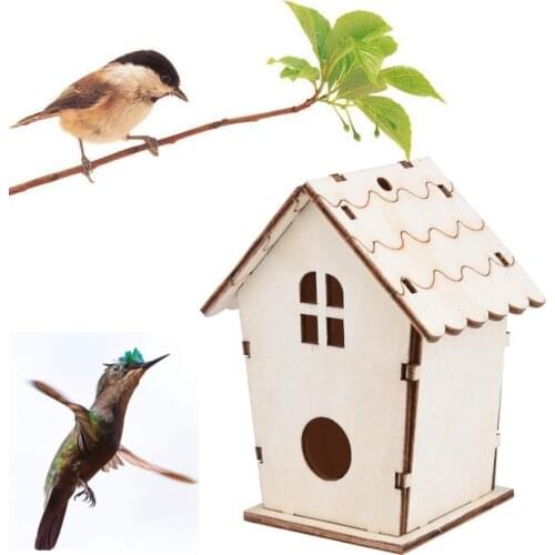 Bird House Creative wall-mounted wooden outdoor bird nest birdhouse Bird Box Wooden Box DIY Nest may25