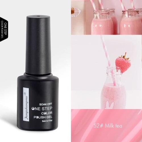 Fengshangmei One Step Nail Gel Polish DIY Art 3 In 1 Gelpolish Vernis 5ml Popular Color Lacquer Soak Off UV Gel Varnish