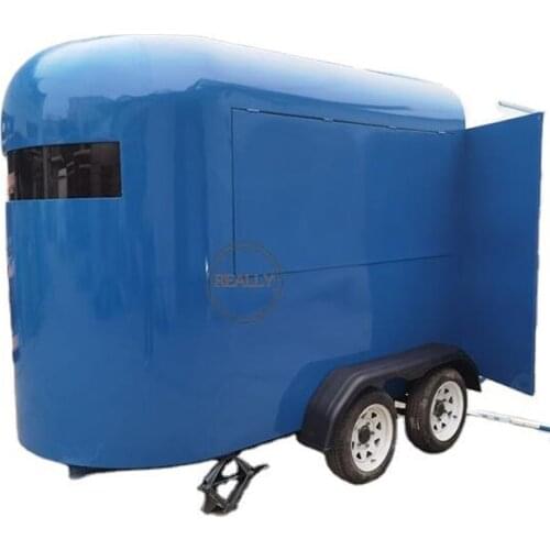 Customized Vending Kiosk Stainless Steel Food Trailer Truck Mobile Kitchen Hot Dog Ice Cream Bubble Tea Food Cart for Sale