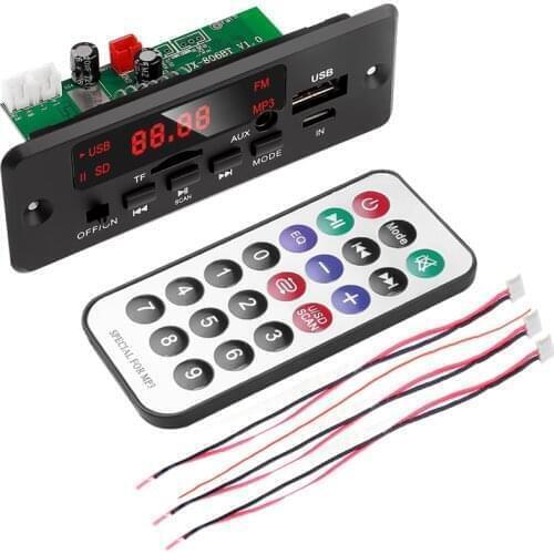 Kebidu 12V 50W Amplifier MP3 Decoder Board Bluetooth V5.0 Car MP3 Player USB Recording Module FM AUX Radio For Speaker Handsfree