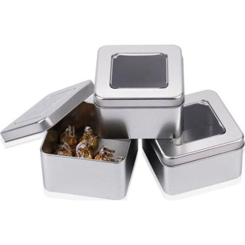 Square Tea Candy Storage Box Wedding Favor Tin Box Sundries Earphone Cable Organizer Container Receive Box Gift Case F20173286