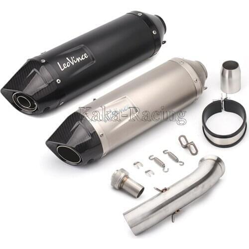 Motorcycle Leovince Carbon Exhaust muffler Mid Link Pipe downpipe For KTM DUKE 390 RC390 DUKE 125 250 RC125 RC 125 390 2017-2019