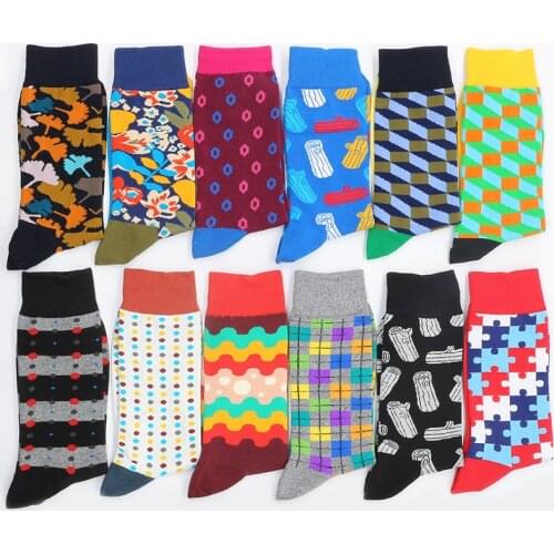 Mens Cotton Happy Socks Christmas Gifts Winter Warm Womens Print Sock Set Funny From The Factory Dropshipping Contact Us
