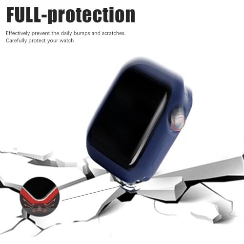 Soft silicone case for Apple Watch Band series 5 40MM 44MM iWatch bracelet series 1 2 3 4 protection 42mm 38mm strap accessories