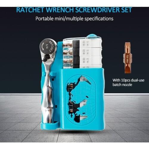 1/4 Ratchet Wrench Screwdriver Set Dual-use Screwdriver Set Multi Screwdriver Set Phillips Slotted Screwdriver for Bicycle Repai