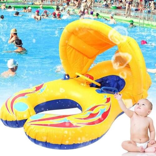 Inflatable Swimming Pool Rings Child Kids Baby Mother Safety Swim Pool Ring Children Water Play Games Seat Float Boat Summer