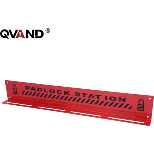 QVAND Wall-Mounted Metal Padlock Frame, Safety Lock Padlock Lock Station, Padlock Station Padlock