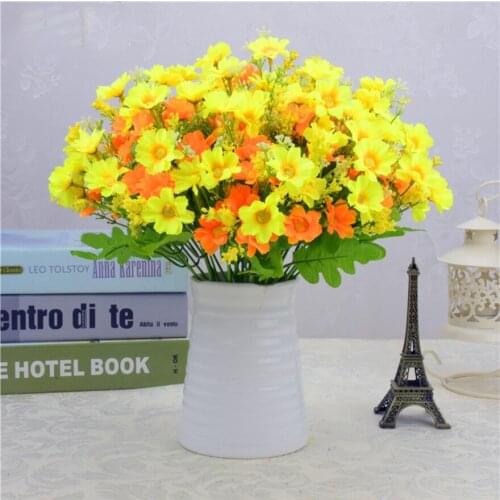 New 9 Daisy Flower Artificial Pretty Chrysanthemum Ball Fake Silk Flower DIY Home Garden Wedding Party Shop Decoration