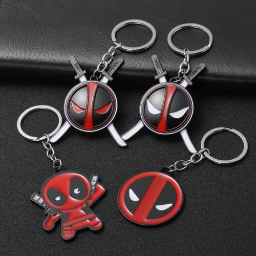 New Anime Marvel X-men Deadpool Keychain Metal Dead Pool Mask Key Ring Beer Bottle Opener Pendant for Man Boys