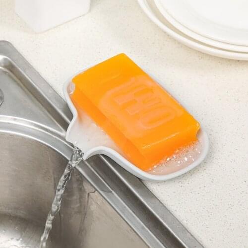 Bathroom Portable Shower Soap Dish Home Kitchen Sponge Drain Shelf Multifunctional Silicone Non-slip Soap Dish Holder New
